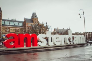 Amsterdam Sign - We got there before it got too crowded!