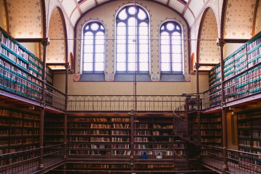The most lovely library I've ever seen inside the Rijksmusem. Would love to study here!